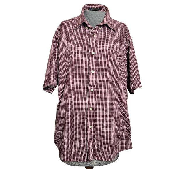 Wrinkle Resistant Cotton Blend Short Sleeve Shirt Size Large - Picture 1 of 4